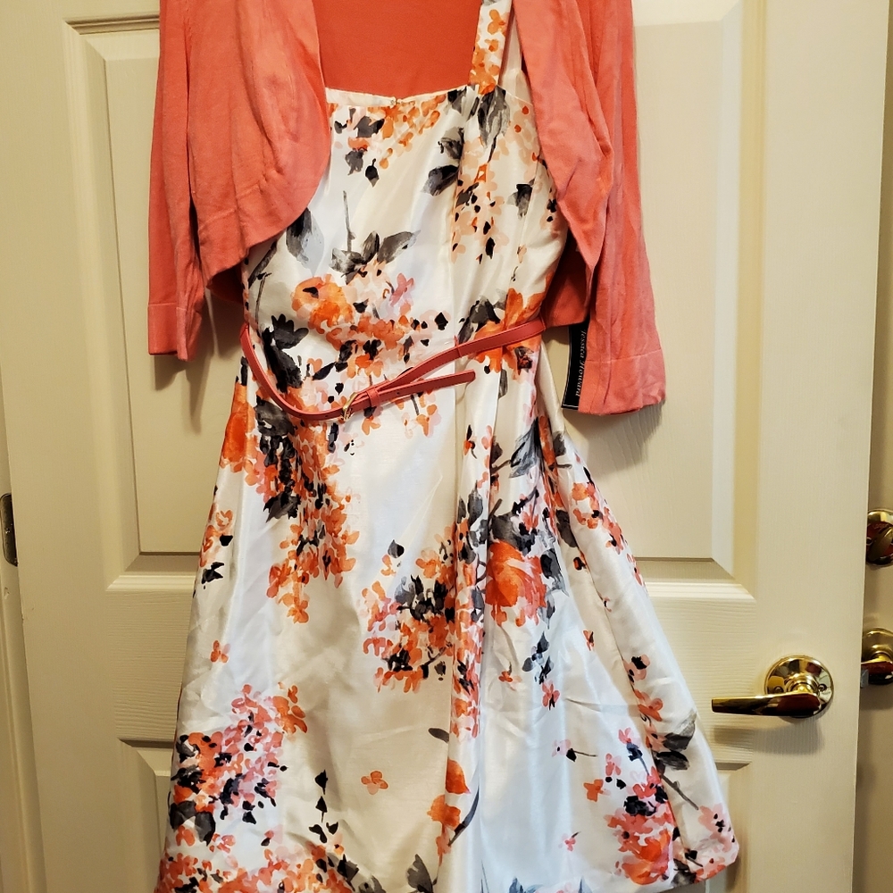 Jessica Howard Dress with Sweater and Belt